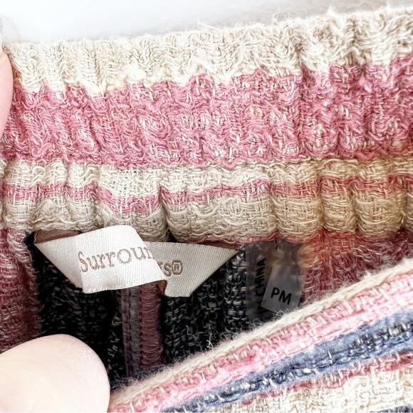 Soft Surroundings Linen Blend Striped Pull On Pants MP - Picture 5 of 6